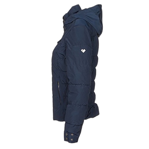 OBERMEYER Leighton Insulated Hooded Ski Jacket Navy Blue Women's Size 6 - Picture 3 of 16